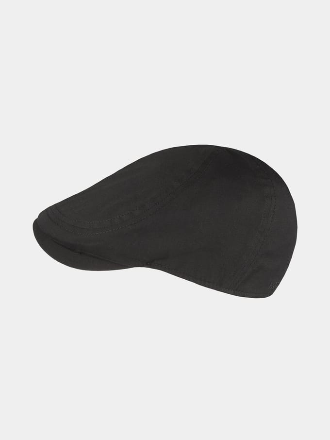 Conrad - Katoenen flatcap - Zwart