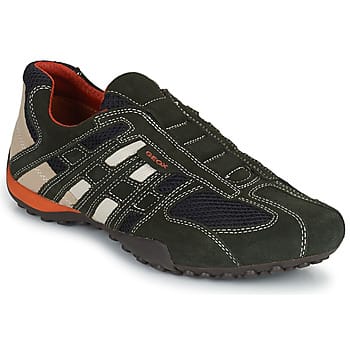 Geox U Snake L SCAM. + MESH herensneaker U4207L C1300 Donkergrijs/Gebroken wit
