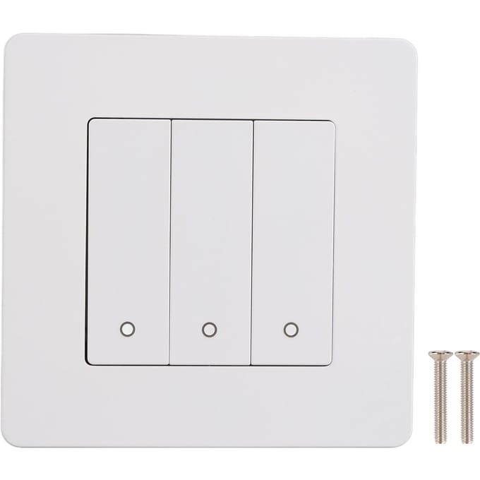 3-voudig Smart Bedieningspaneel APP Timing Intelligent Schakelpaneel Terugverend Type AC100?240V Grijs