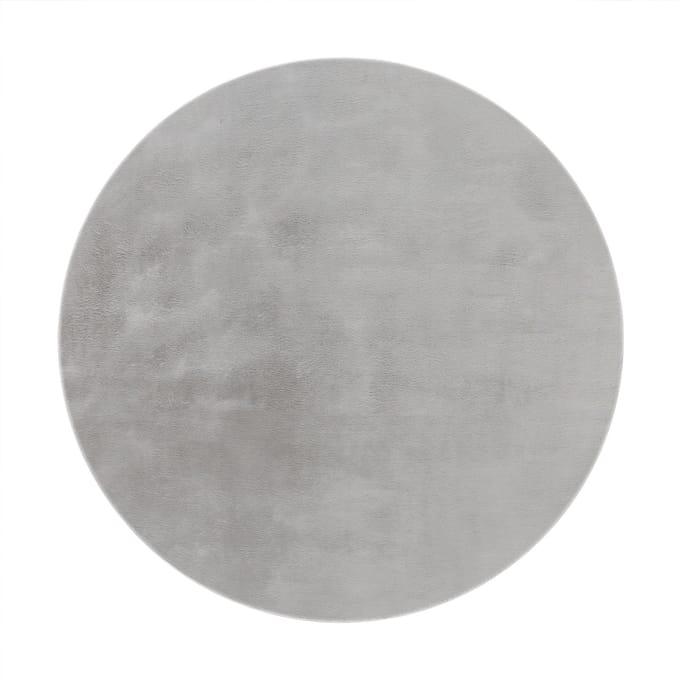 Zacht kleed Solina grijs  200 cm rond