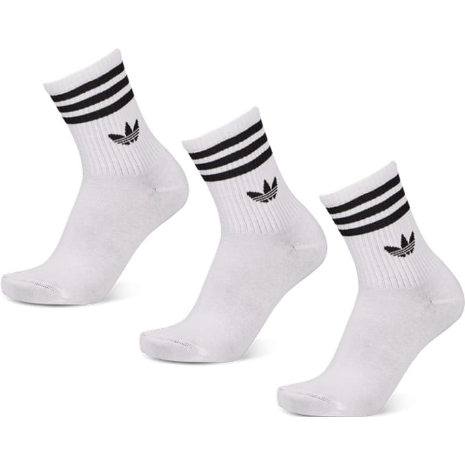 Adidas Mid Cut Crew 3 Pack Sokken Unisex - Wit - Maat 43-45