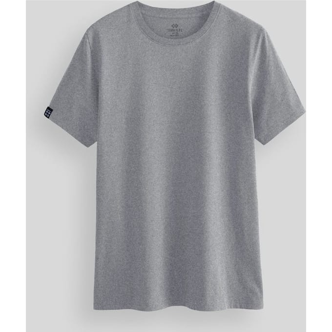 Heren Katoen Elastan Rondhals T-shirt