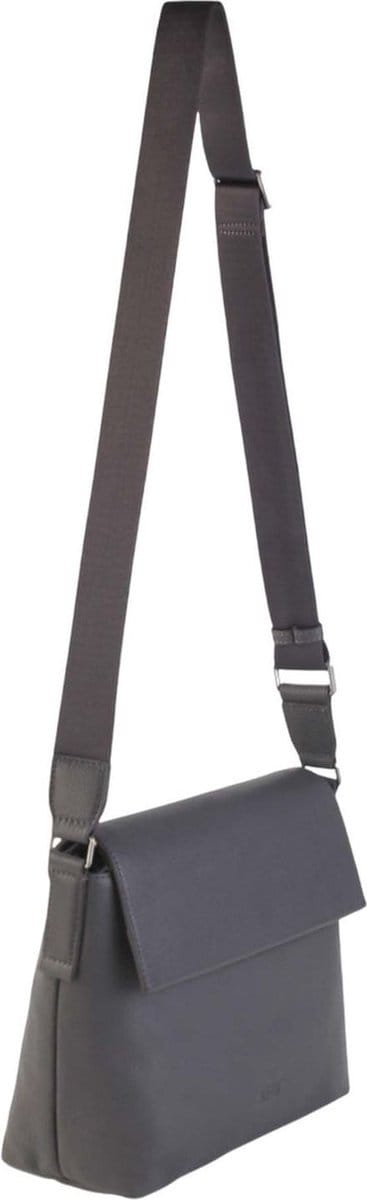 JOST Leren Schoudertas Vika Shoulder Bag Mid Grey Grijs