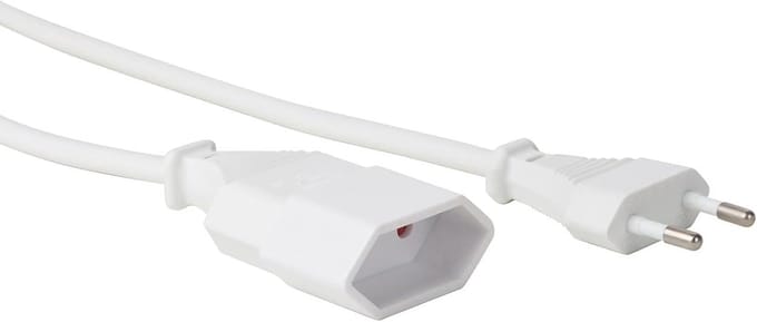 Verlengkabel - Verlengsnoer - Binnen gebruik - Flexibele kabel - 1.8 meter - Wit