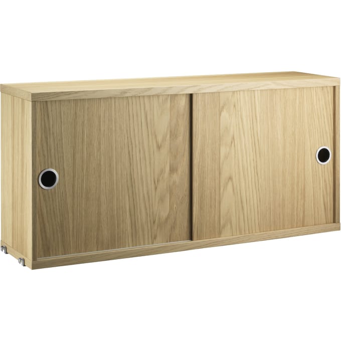 String Furniture - Kast met schuifdeuren - Eiken - Diepte 20 cm - beige