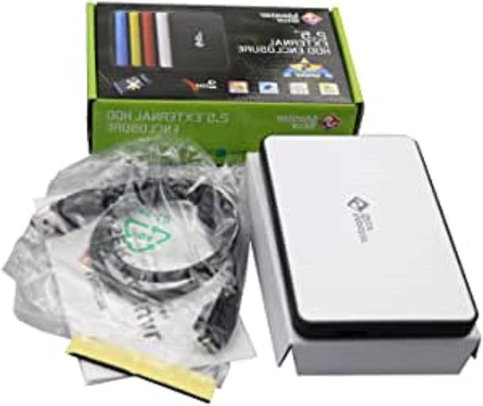 Externe harde schijf - Draagbare opslag - Bestanden overzetten - Ultra slank ontwerp - 80 GB - Wit
