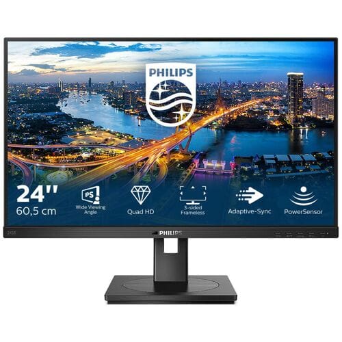Philips B Line 245B1/00 computermonitor 60,5 cm (23.8") 2560 x 1440 pixels Quad HD LED zwart