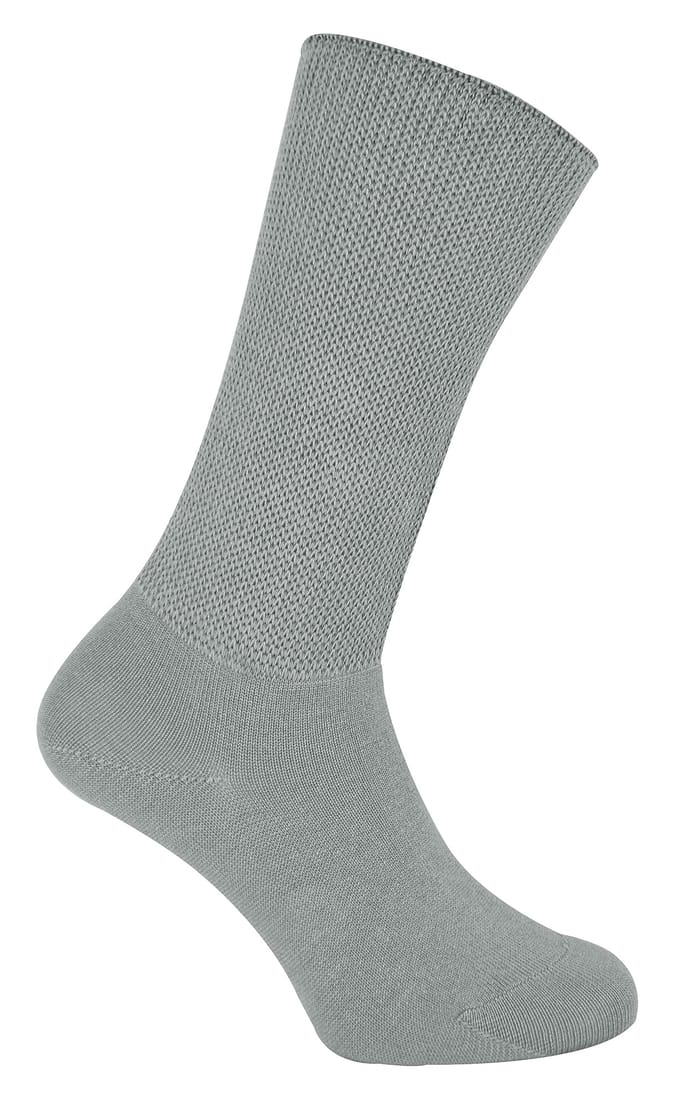 Dr.Socks - Extra brede bamboe oedeemsokken - Grijs