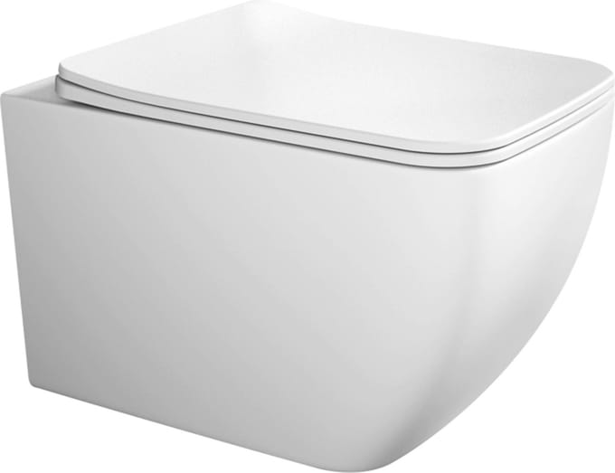 Mawialux hangend rimless toilet - softclose zitting - Vierkant - Mat wit - Florida