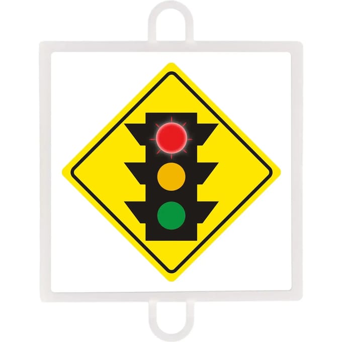 Waarschuwingsbord nr. 1 (rood verkeerslicht)