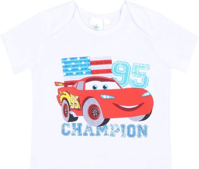 Wit baby t-shirt Bliksem McQueen Disney