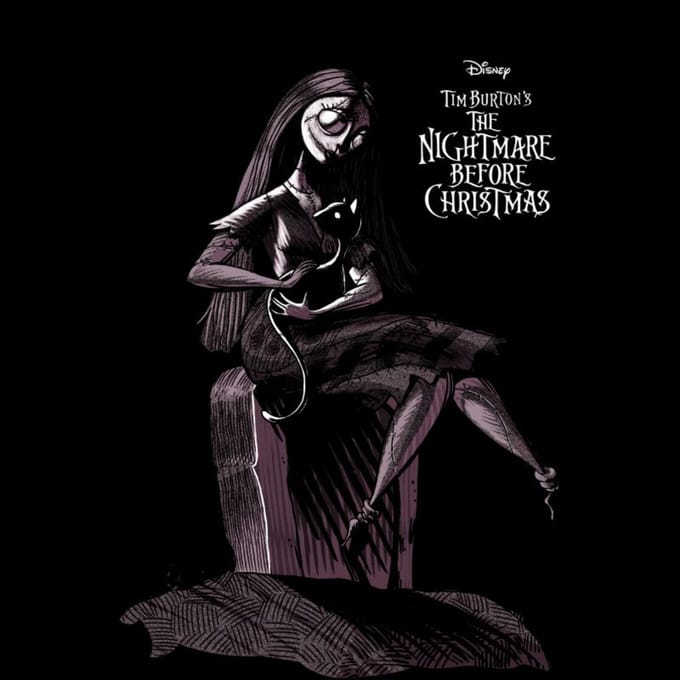 The Nightmare Before Christmas Sally Cat Unisex T-Shirt - Black - S