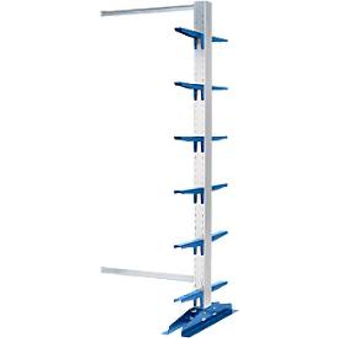Draagarmstelling-aanbouwsectie KRM, dubbelzijdig, hoogte 2000 mm, draagarmlengte 400 mm