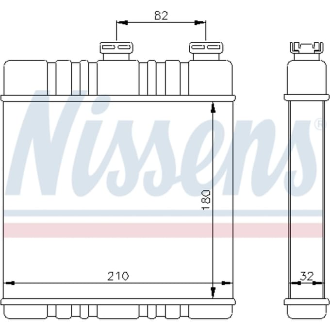 Warmtewisselaar, interieur verwarming NISSENS 72660