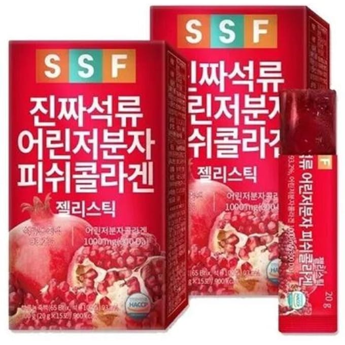 Bâtonnet de gelée au collagène à faible poids moléculaire et à la grenade SoonSoo Food (3 Options) 2PCS