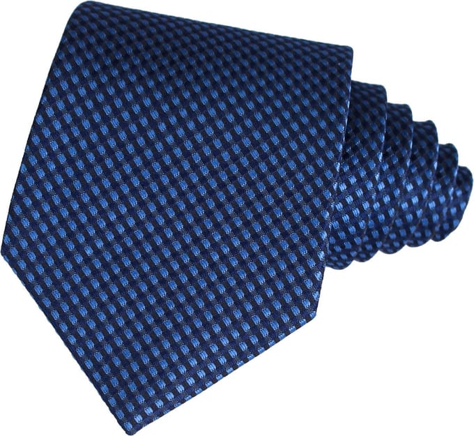 Fako Fashion - Luxe Stropdas - 145cm - 8cm - Blauw Geruit
