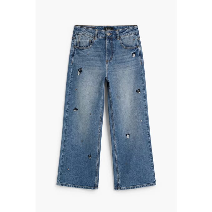 Dames Wide Leg Jeans Desigual Mickey