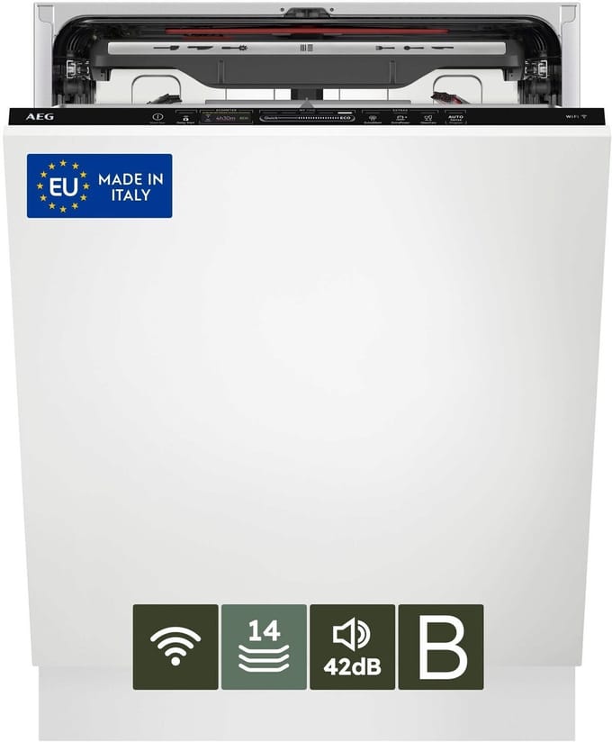 AEG FSK75778P EcoLine - Inbouwvaatwasser - 14 couverts