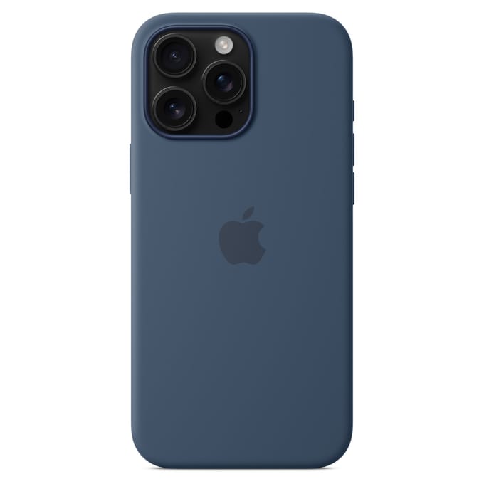 Apple Silicone Backcover MagSafe voor de Apple iPhone 16 Pro Max - Denim Blue