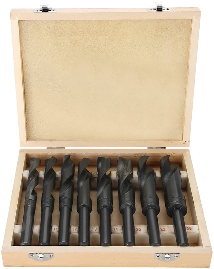 8 stuks/partij 14-25mm lagerstalen boorbits met gereduceerde schacht spiraalboren