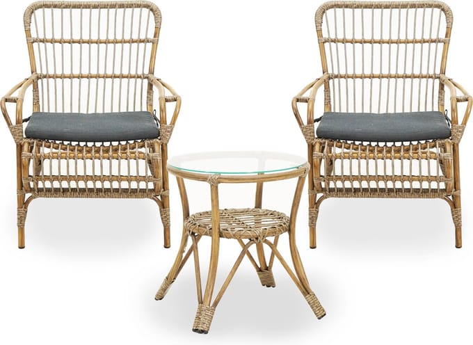 Vita Lester loungeset nature met hoge tafel