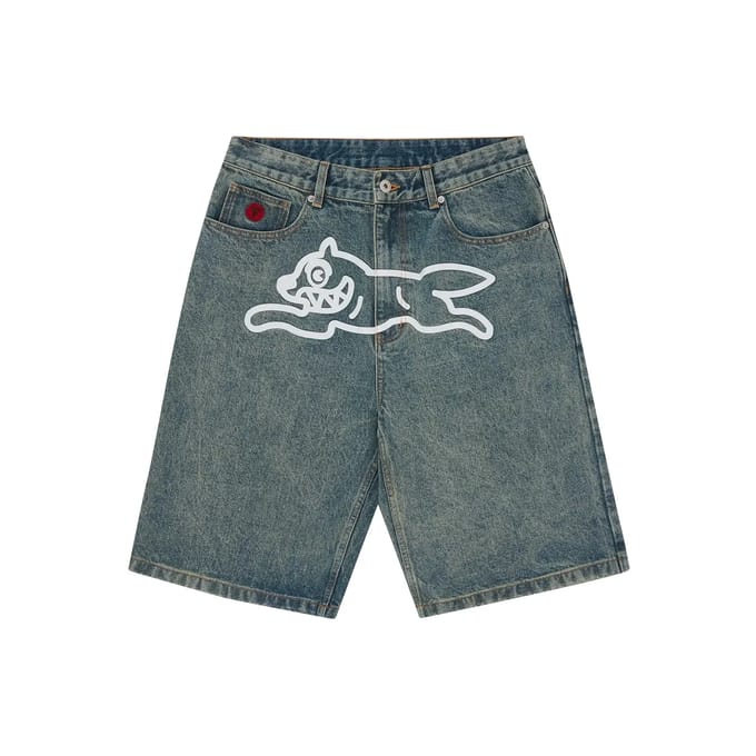 Denim shorts Icecream Running Dog