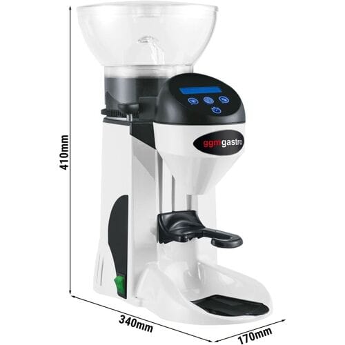 GGM Gastro Kaffeemühle - 1kg - 77dB - Mit automatischer Dosierung - Weiß Wit