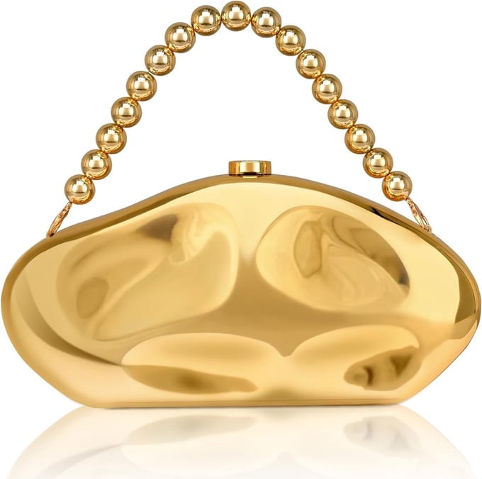 Avondtasje - Feestelijke tas - Chique uitje - Compact ontwerp - 25 cm breed - Goud