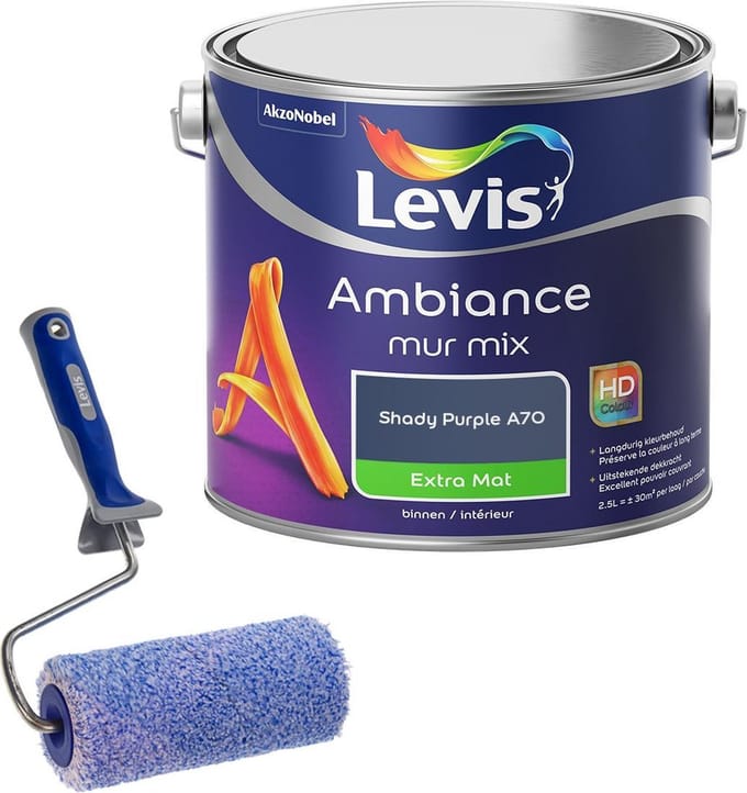 Levis - Ambiance Mur Extra Mat Mix - Shady Purple A70 - Mengverf - 2,5 L