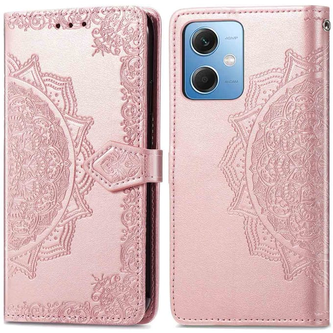 imoshion Hoesje - Geschikt voor Xiaomi Redmi Note 12 - Mandala Bookcase - Rosé Goud