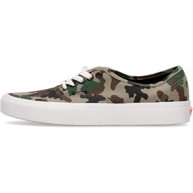 Authentieke Camo olijf/witte lage herenschoen