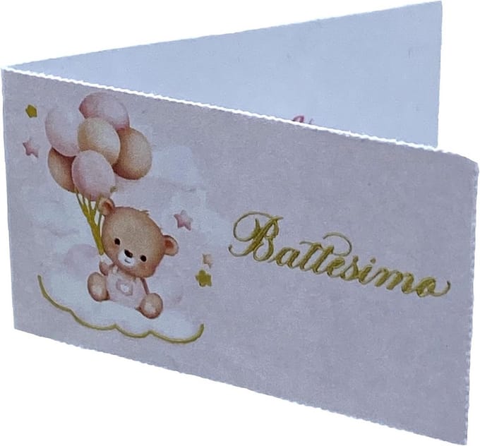 Persoonlijke Gasten Geschenken Doopsuiker Berenkaarten Roze (100 Stuks)