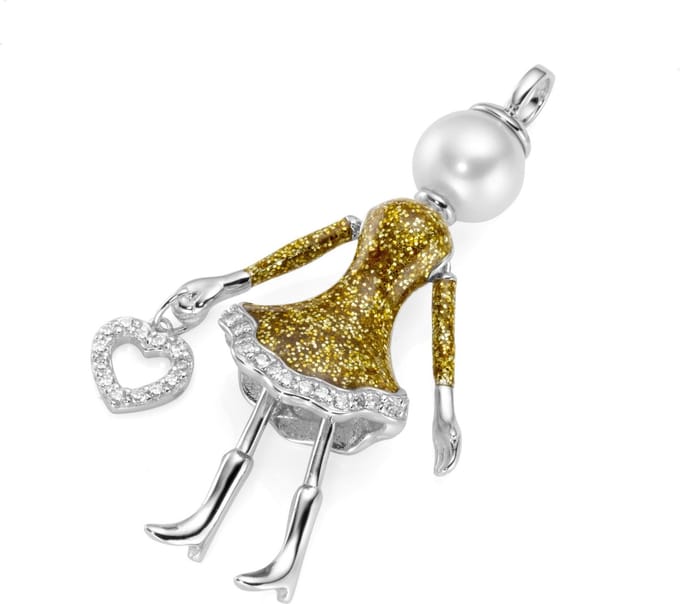 Giorgio Martello „Bella Giulia“ bewegend poppetje, hanger met hartje.