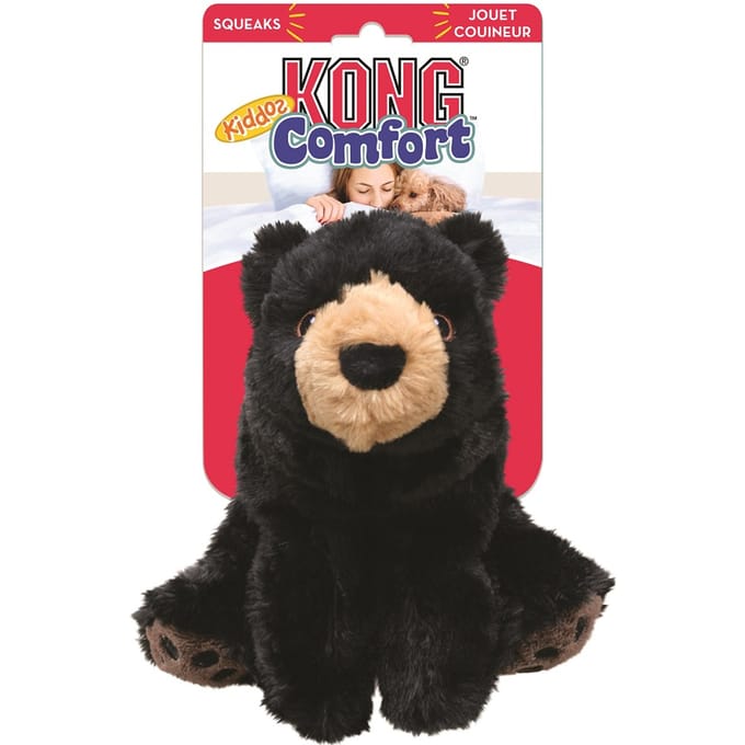 Kong Comfort Kiddos Bear - Hondenspeelgoed - Zwart Large