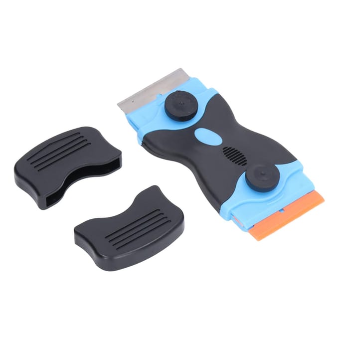 21 Stuks Set Scheermes Schraper Gereedschap Set Dubbelzijdig Handvat Vervangende Schraper Mes Bladen Schoonmaken gray
