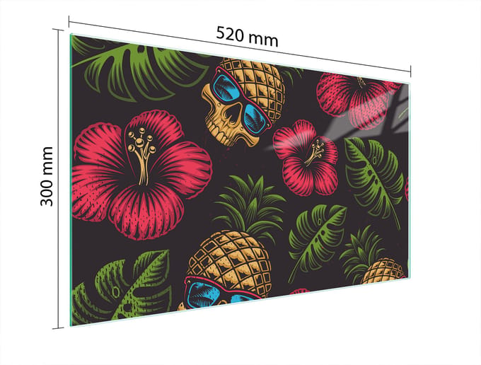 TMK ArtDeko Serie - Snijplank - Glas - 52x30 cm - Ananas