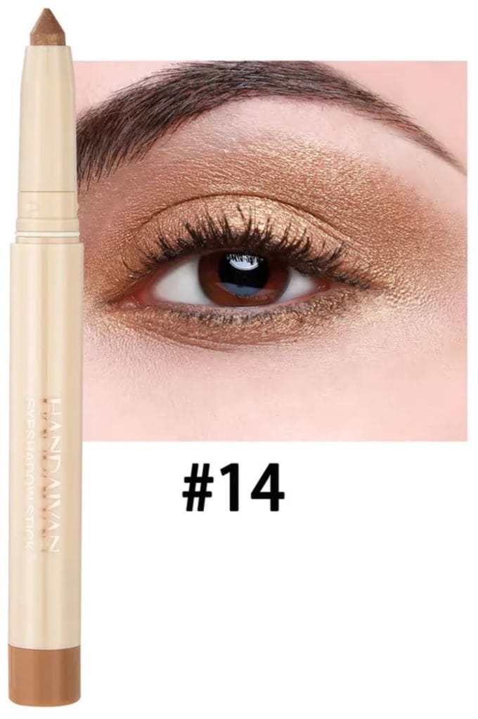 Waterproof Dual Ended Pearl Eyeshadow Stick Light - Brown 14 - met puntenslijper - 0.85g