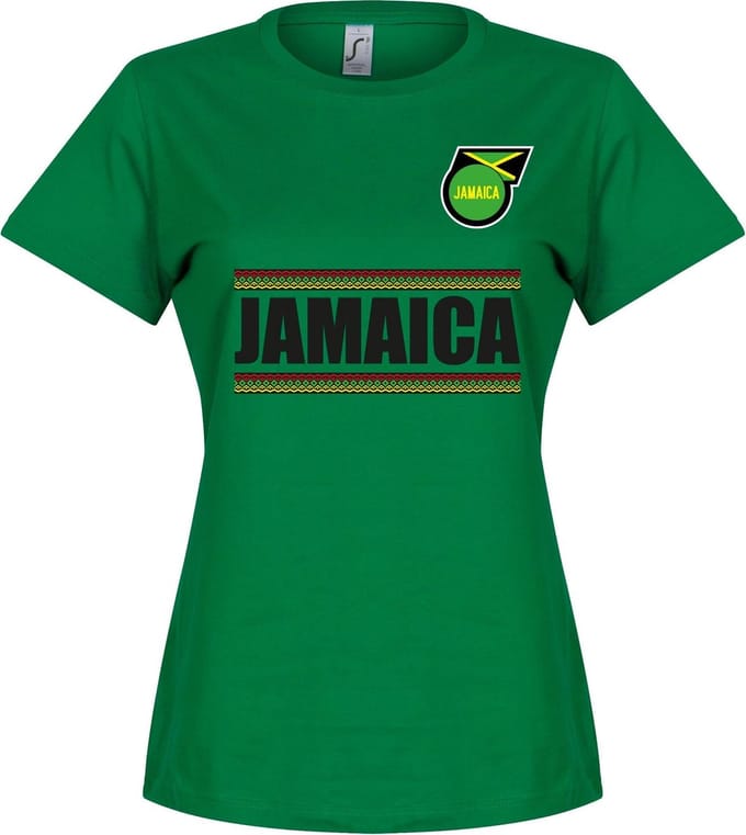 Jamaica Team Dames T-Shirt - Groen - L
