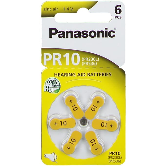 PR10 hoortoestel batterijen  10 - Geel Panasonic