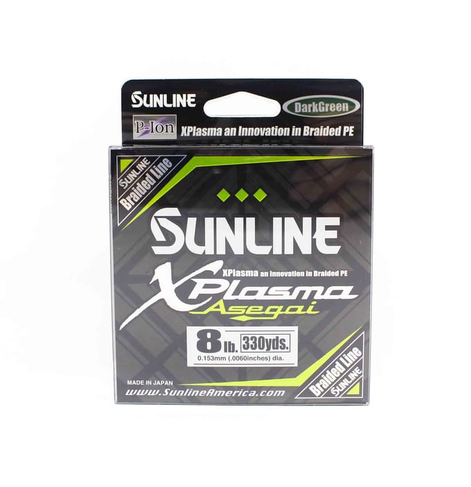 Sunline PE Line Asegai Xplasma 330yds PE 0,8 8lb Vert Foncé (6872) vert foncé