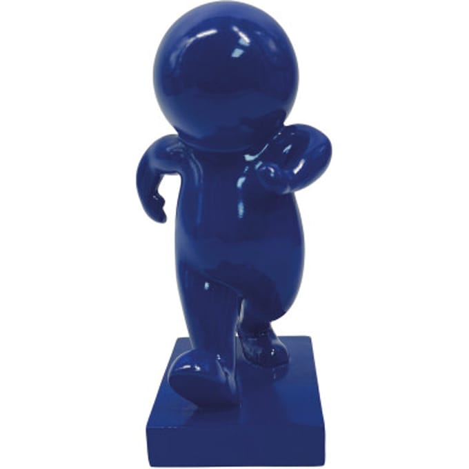 Present Time - Beeld Amigo Walking Medium - Blauw - 10,5x9,8x20 cm