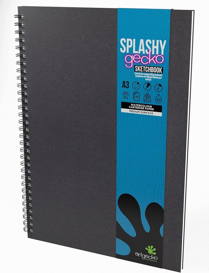 Schetsboek A3 Portret Spiraal Gebonden Wit Zwaar Papier 300gr