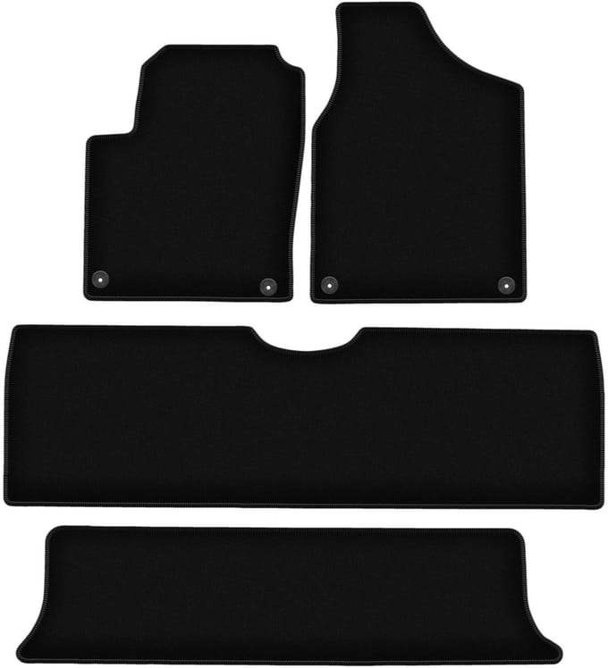 BASIC zwarte veloursmatten voor: Ford Galaxy MK1 minivan (1995-2006)