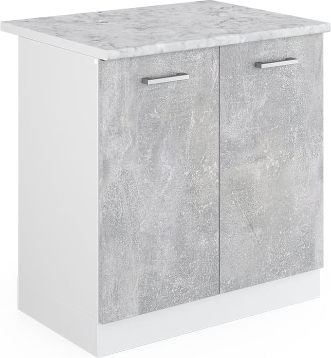 Vicco R-Line Wastafelkast – 80 cm, WB Marmer Beton