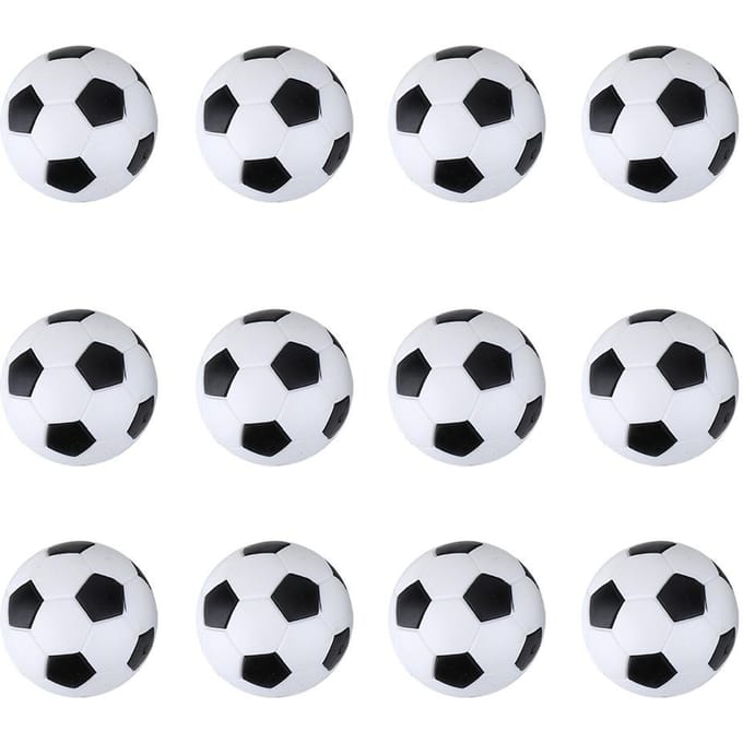12 stuks Tafelvoetbal Spel Vervangingsset Mini 36mm Voetballen Set Accessoire white