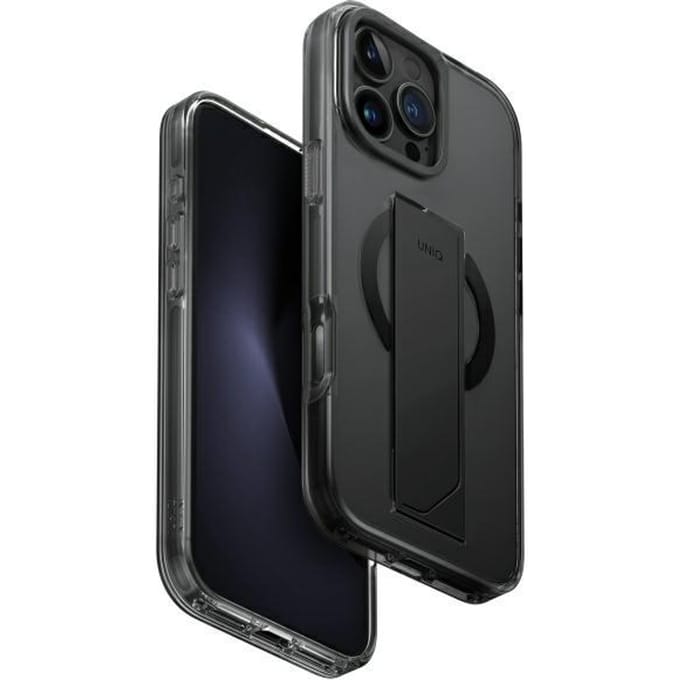 UNIQ Heldro Max iPhone 16 Pro Max 6.9  Coque de chargement Magclick noir/vapeur fumée
