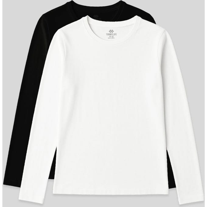 Dames Langsleev T-shirt met Ronde Hals