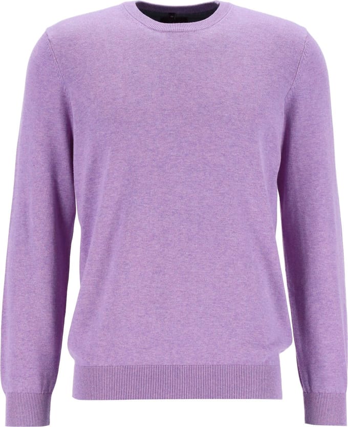 MARVELIS modern fit trui katoen - O-hals - lila