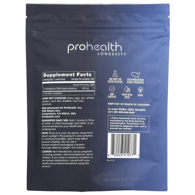 Tmg Pro, Puur Tmg Poeder, 500G