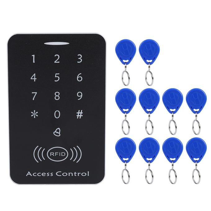 Toegangscontrolesysteem voor deuren RFID-kaartlezer Wachtwoordtoegang Toetsenbord Machinecontroller black
